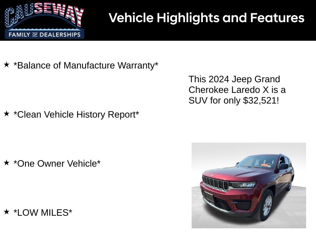 Used 2024 Jeep Grand Cherokee Laredo X SUV