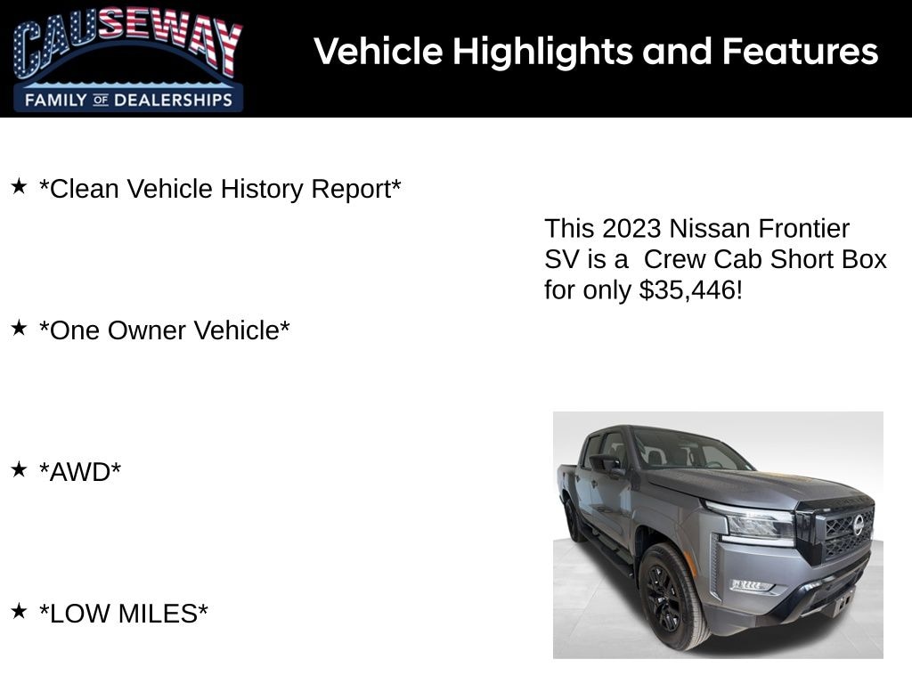 Used 2023 Nissan Frontier SV Truck