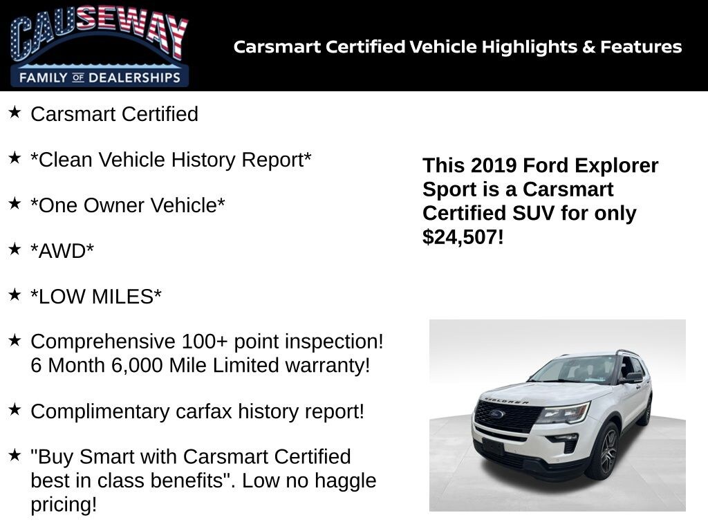 Certified 2019 Ford Explorer Sport SUV