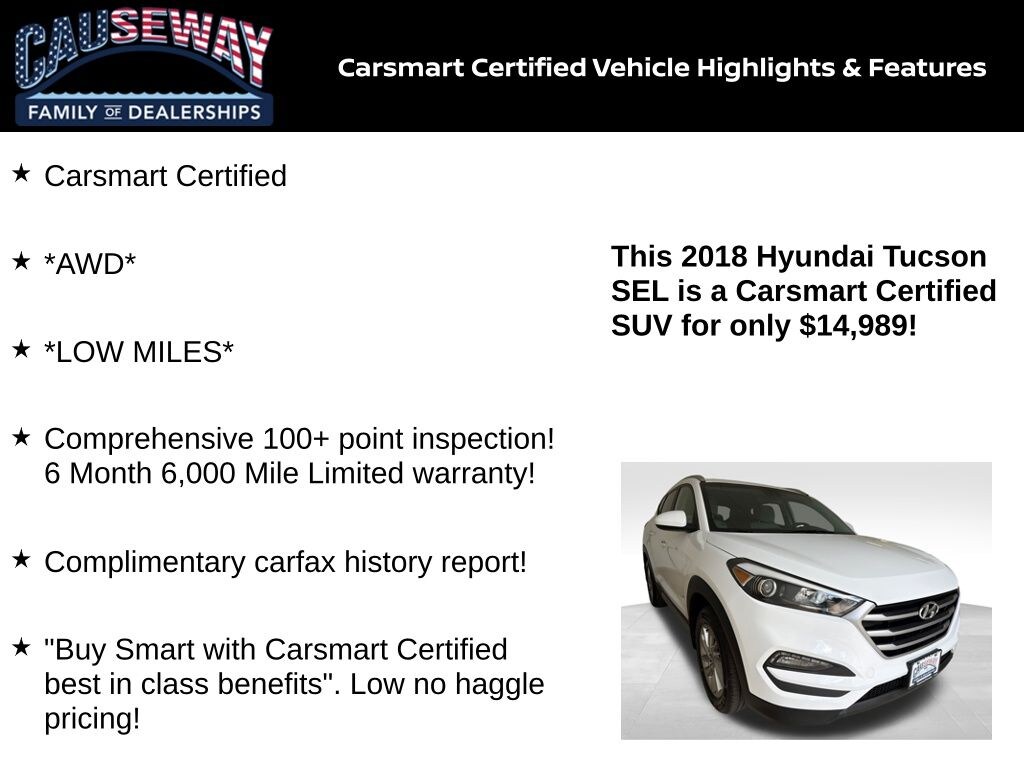 Certified 2018 Hyundai Tucson SEL SUV