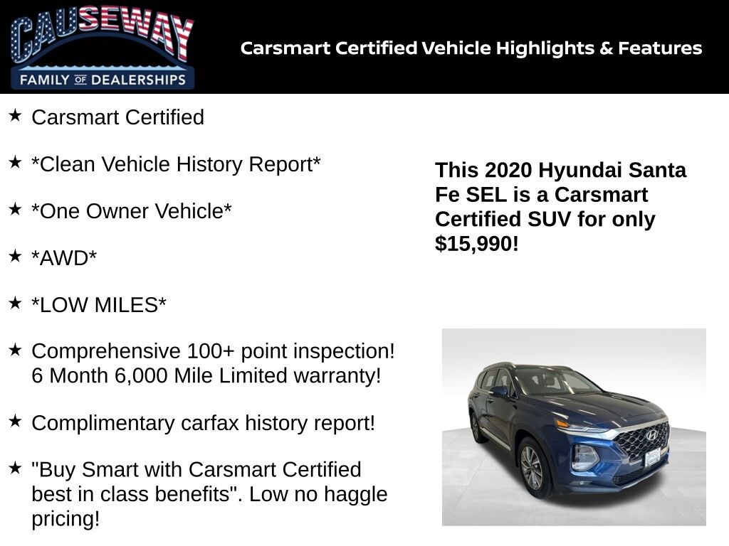 Certified 2020 Hyundai Santa Fe SEL SUV