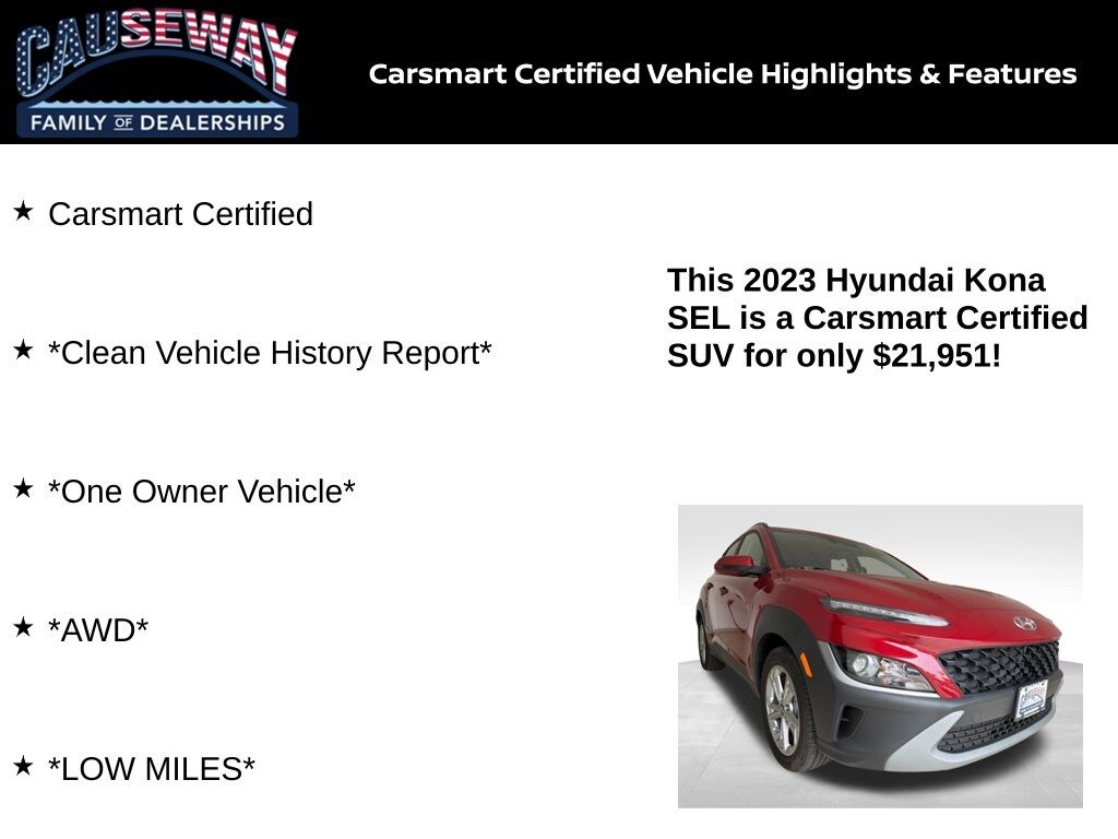 Certified 2023 Hyundai Kona SEL SUV