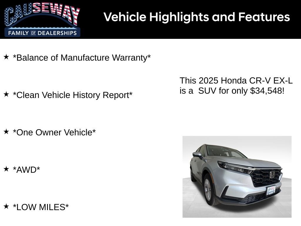 Used 2025 Honda CR-V EX-L SUV