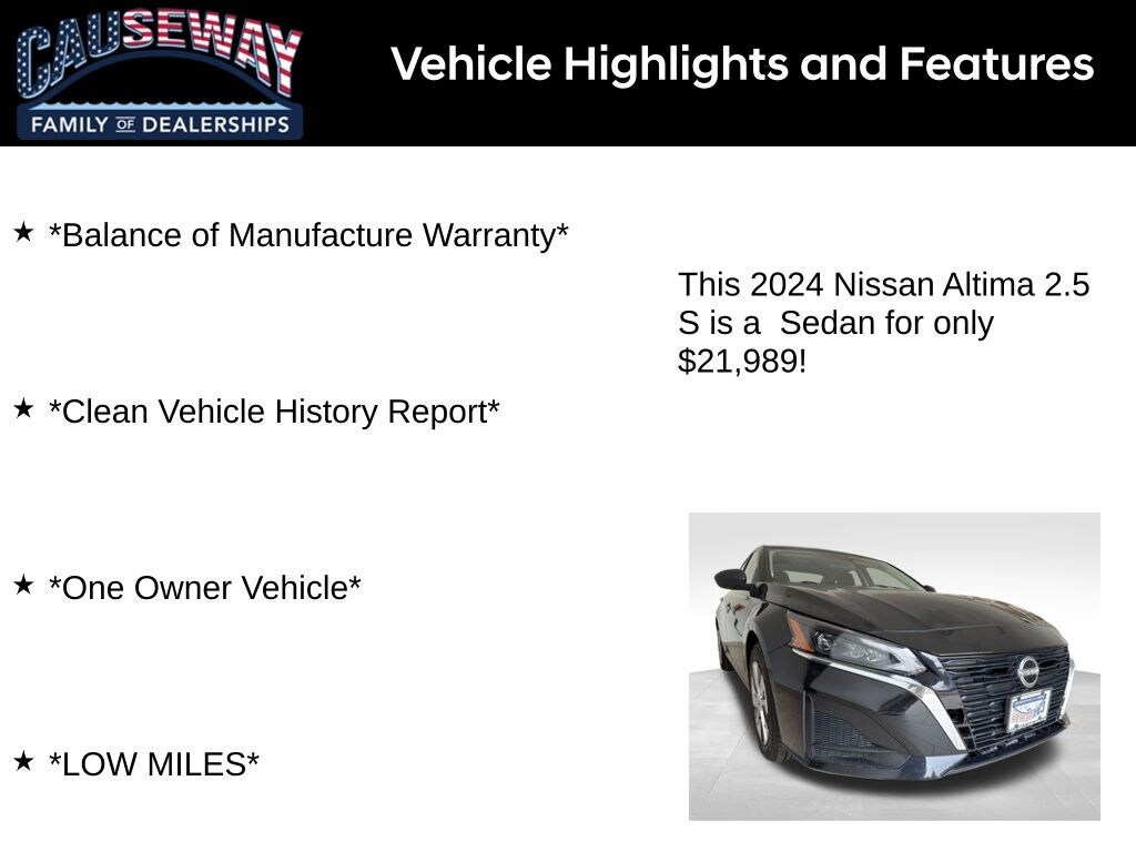 Used 2024 Nissan Altima 2.5 S Sedan