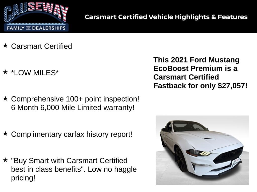 Certified 2021 Ford Mustang Ecoboost Premium Coupe