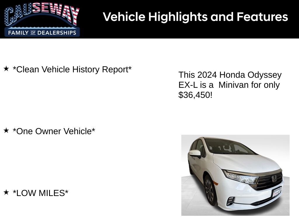 Used 2024 Honda Odyssey EX-L Minivan/Van