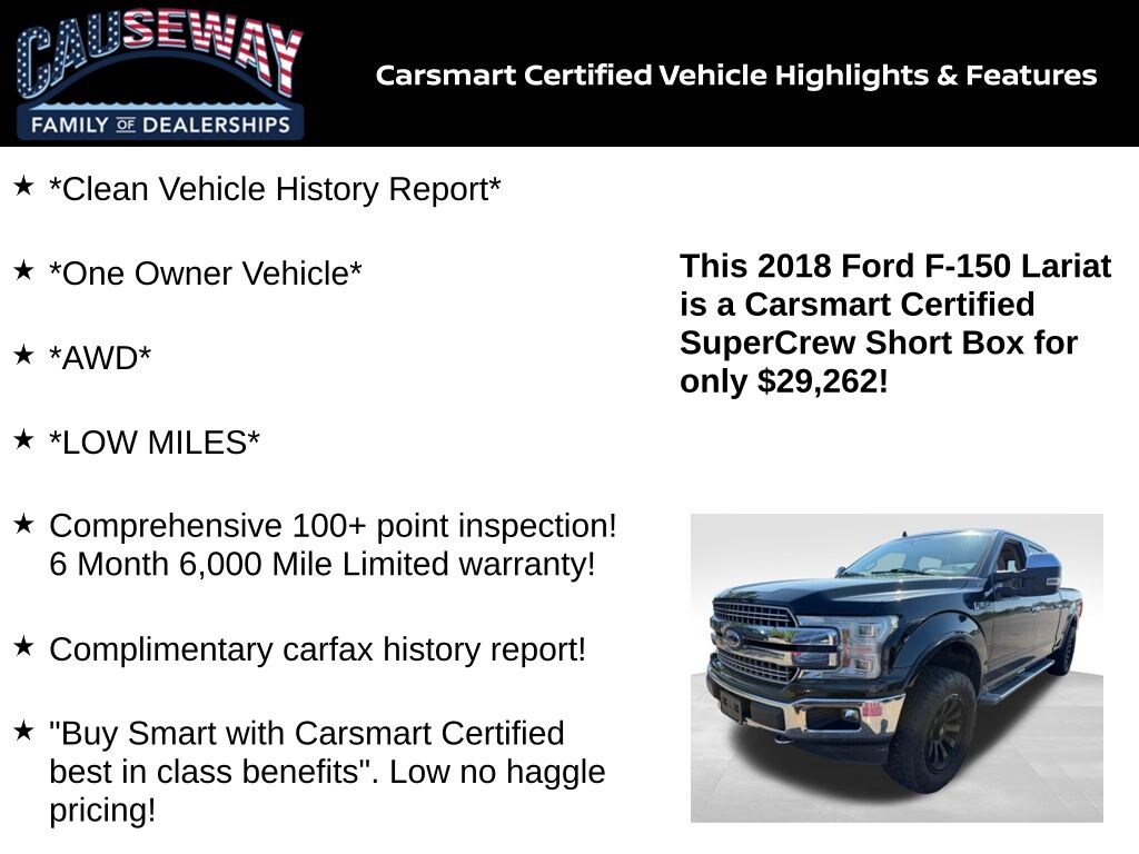 Certified 2018 Ford F-150 Lariat Truck