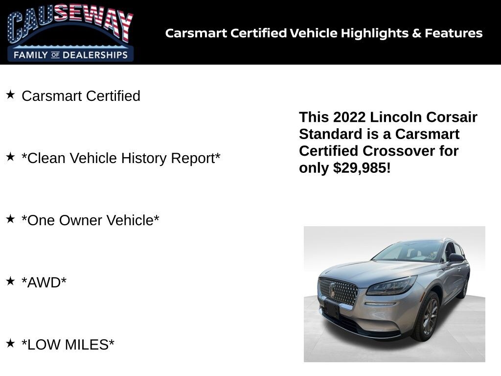 Certified 2022 Lincoln Corsair Standard SUV