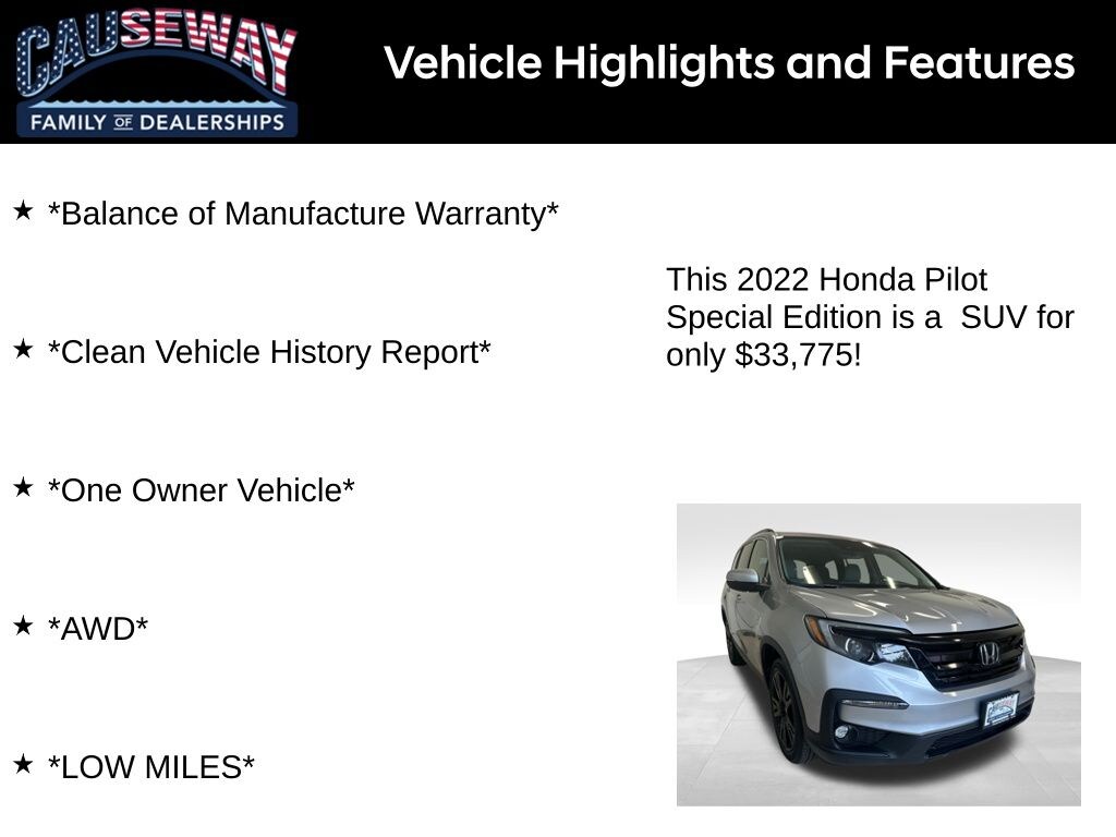 Used 2022 Honda Pilot Special Edition SUV