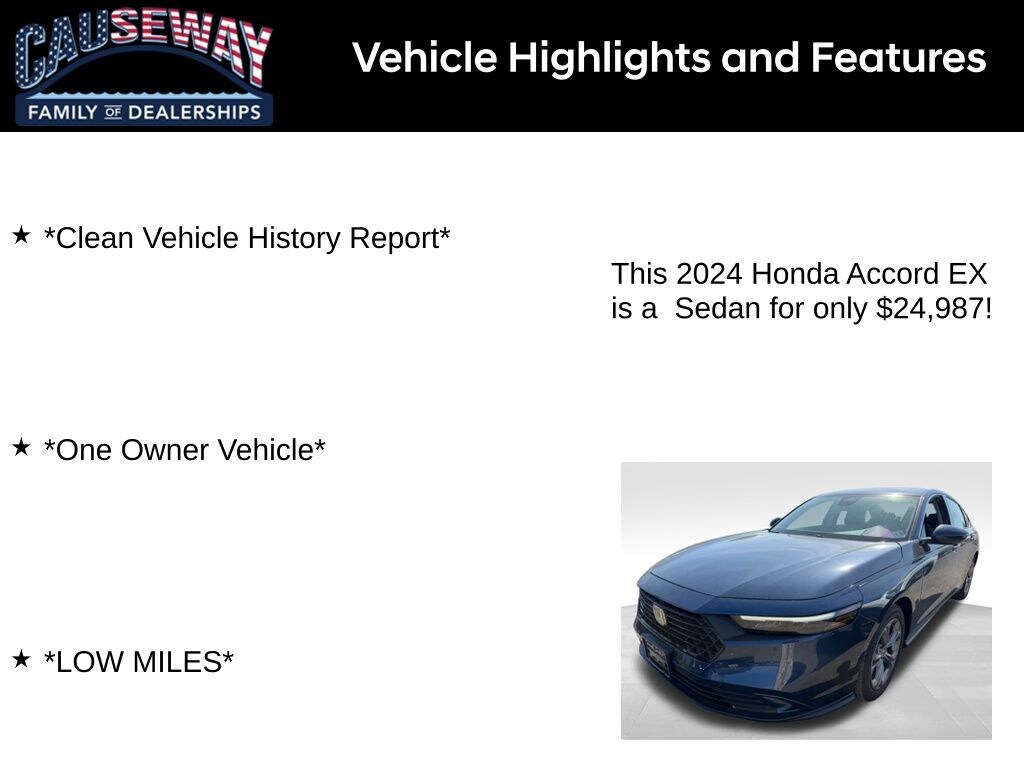Used 2024 Honda Accord EX Sedan