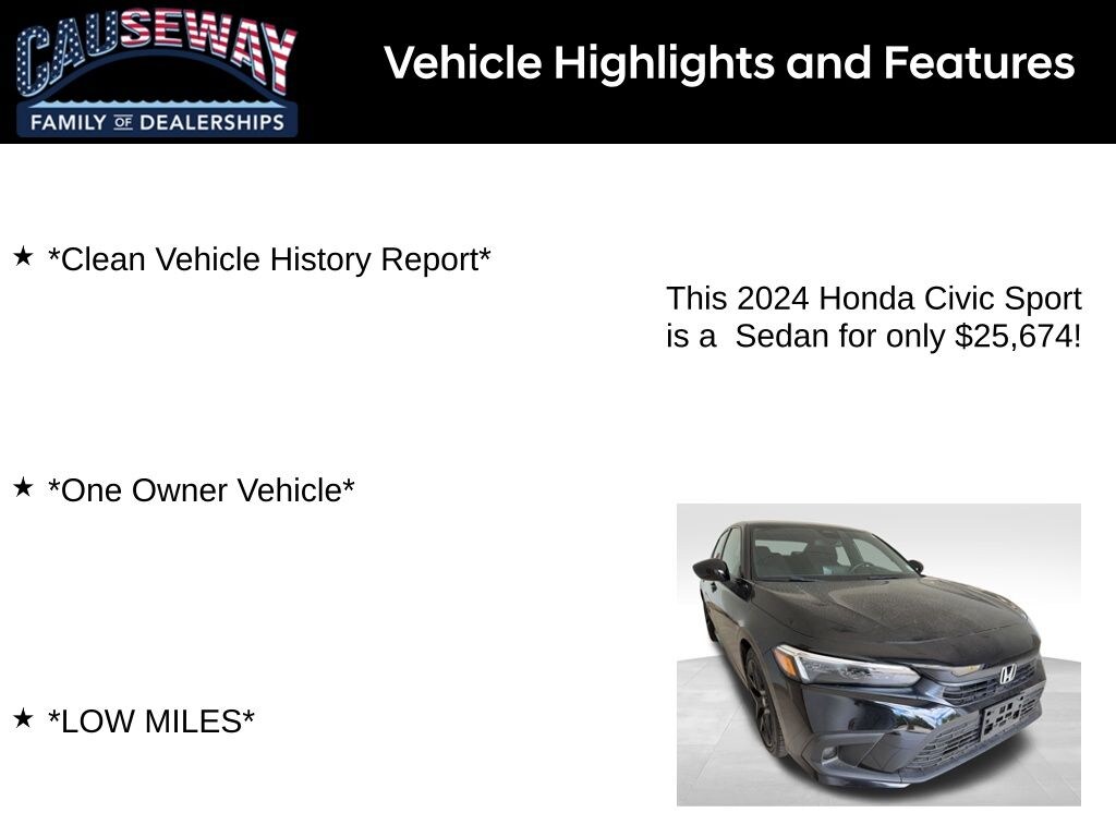 Used 2024 Honda Civic Sport Sedan