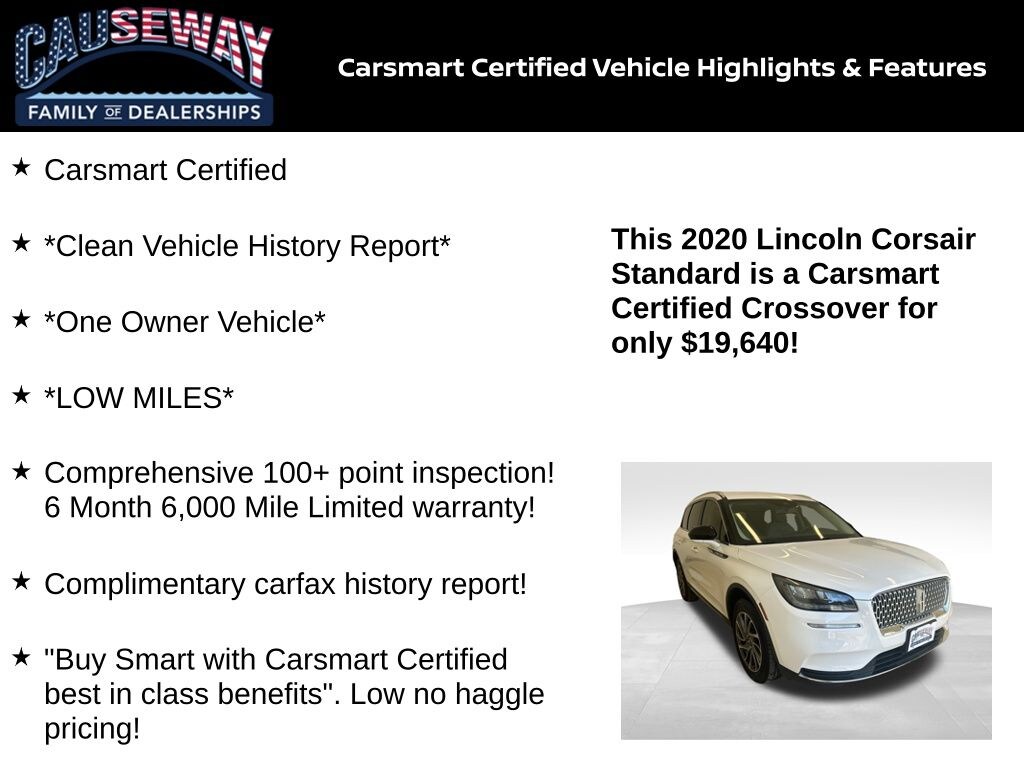 Certified 2020 Lincoln Corsair Standard SUV