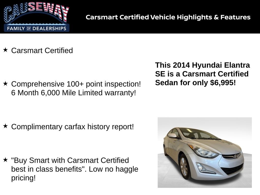 Certified 2014 Hyundai Elantra SE Sedan