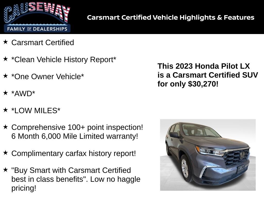 Certified 2023 Honda Pilot LX SUV