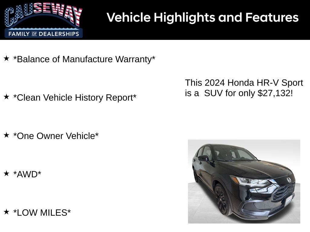 Used 2024 Honda HR-V Sport SUV