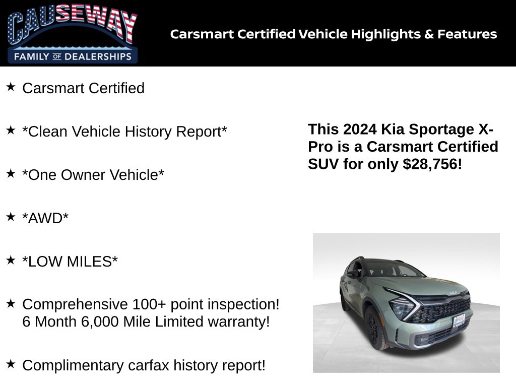 Certified 2024 Kia Sportage X-Pro SUV