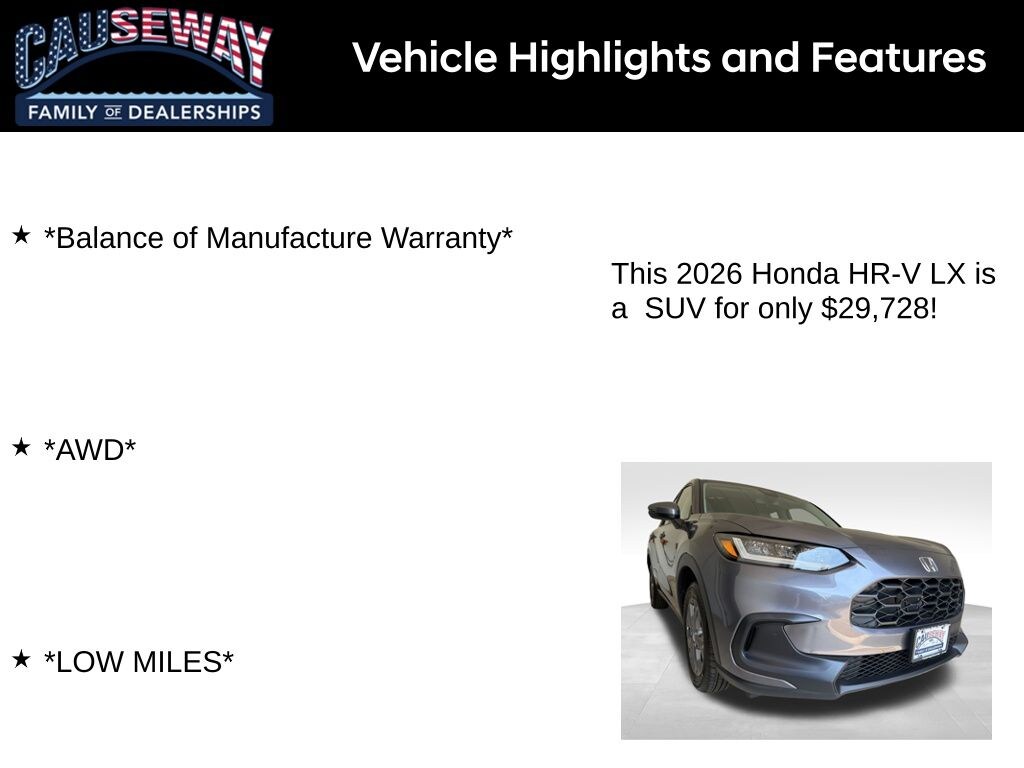 Used 2026 Honda HR-V LX SUV