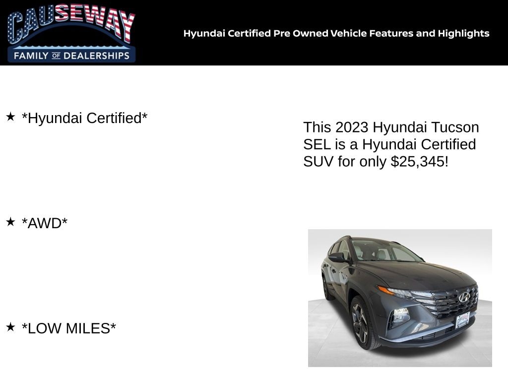 Certified 2023 Hyundai Tucson SEL SUV