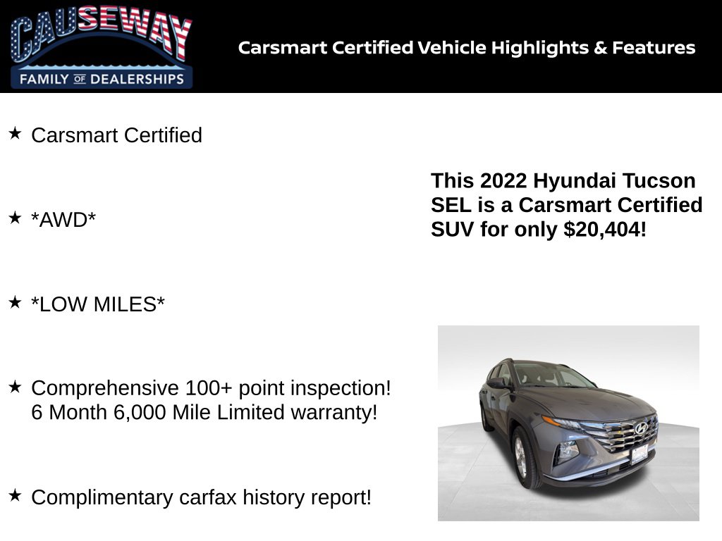 Certified 2022 Hyundai Tucson SEL SUV