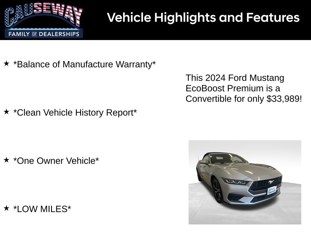 Used 2024 Ford Mustang Ecoboost Premium Convertible