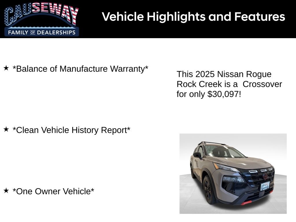 Used 2025 Nissan Rogue Rock Creek SUV