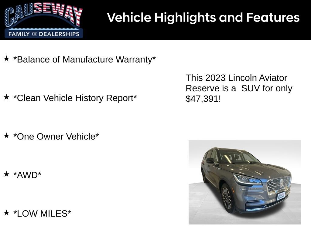 Used 2023 Lincoln Aviator Reserve SUV