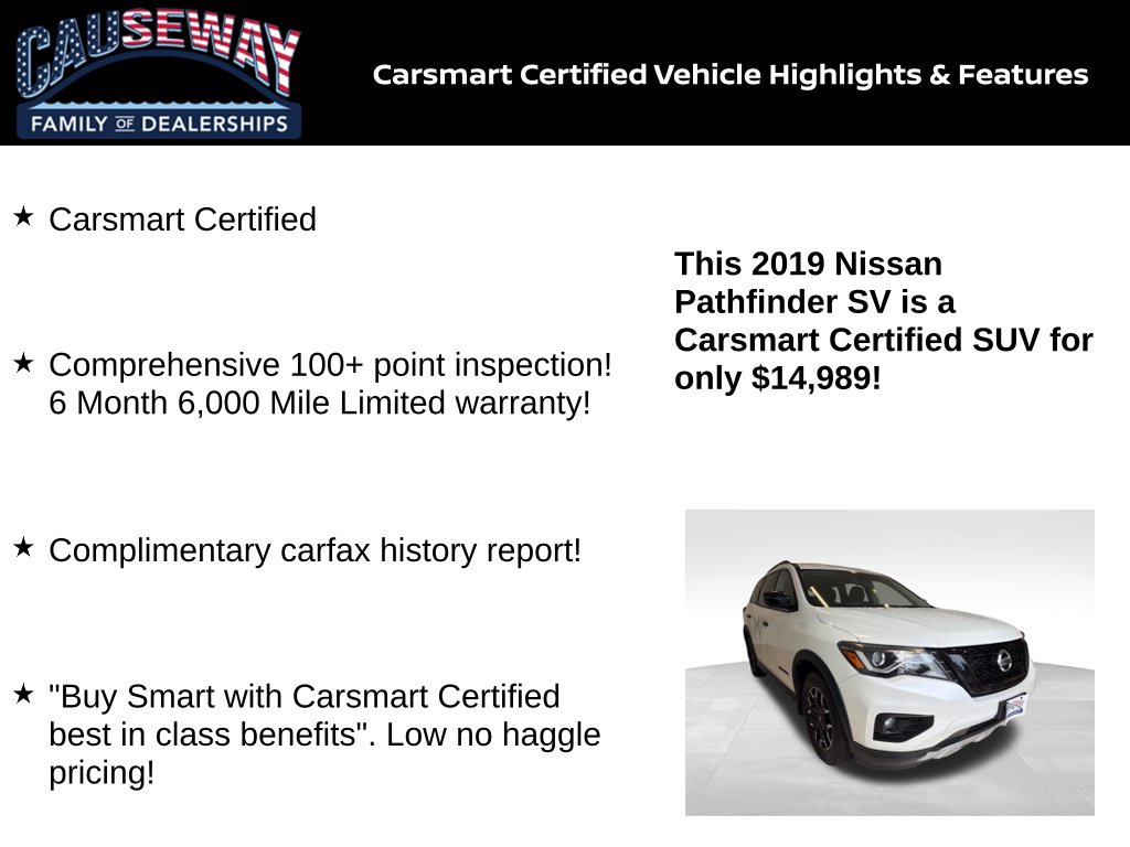 Certified 2019 Nissan Pathfinder SV SUV