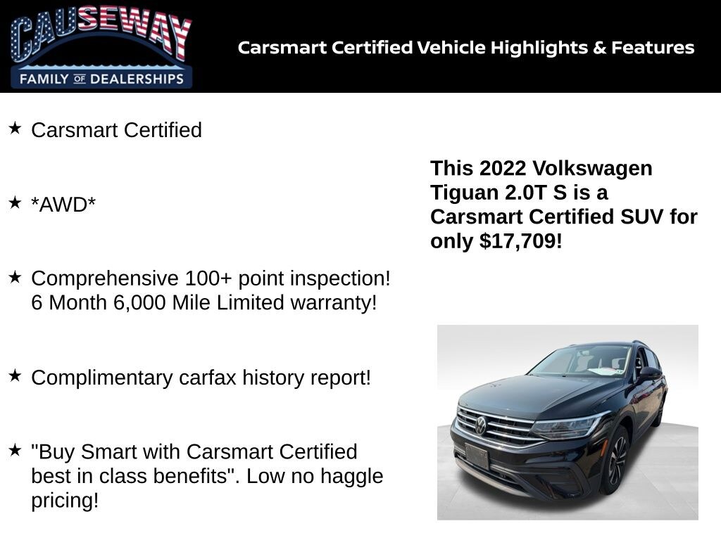 Certified 2022 Volkswagen Tiguan 2.0T S SUV