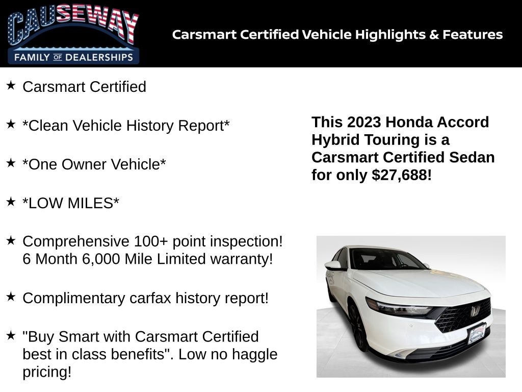 Certified 2023 Honda Accord Hybrid Touring Sedan