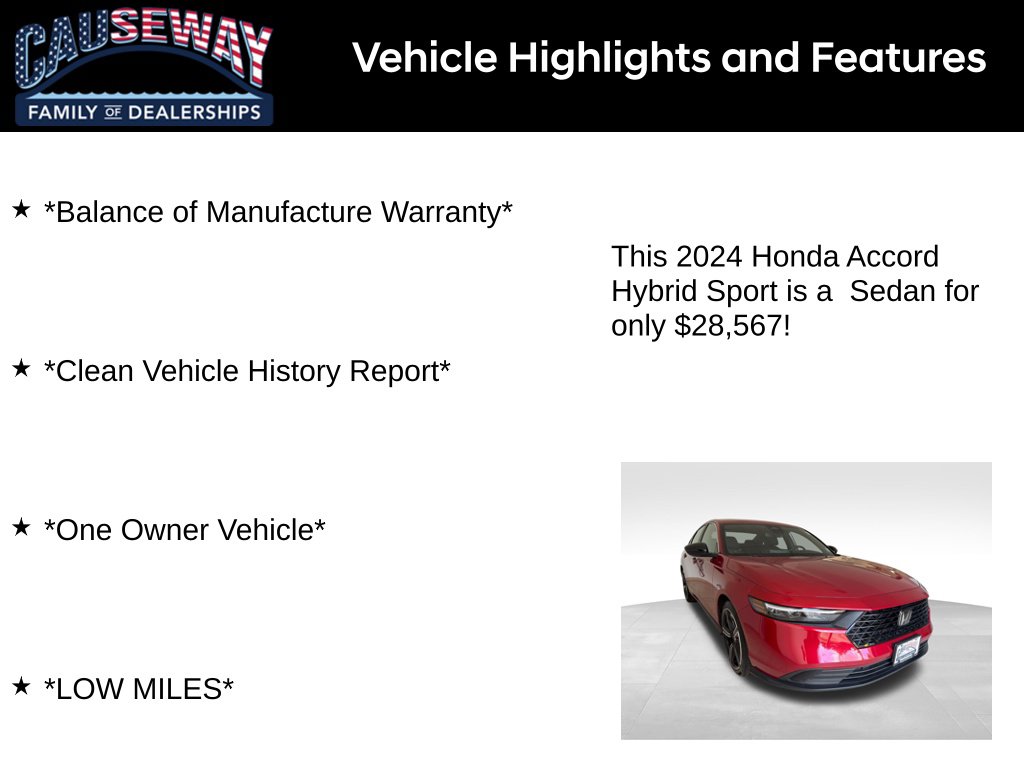 Used 2024 Honda Accord Hybrid Sport Sedan