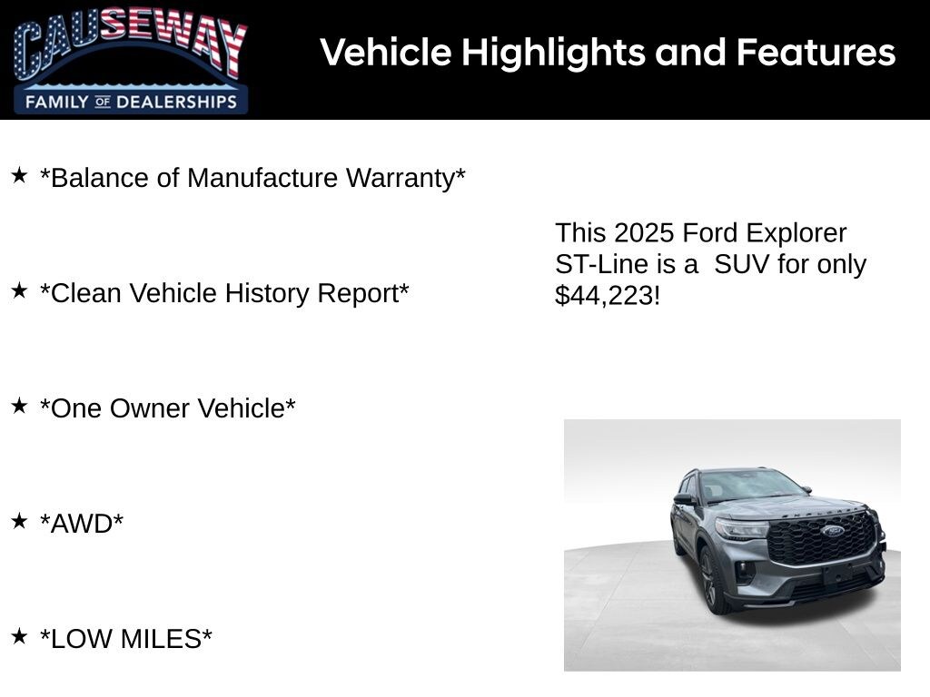 Used 2025 Ford Explorer ST-Line SUV