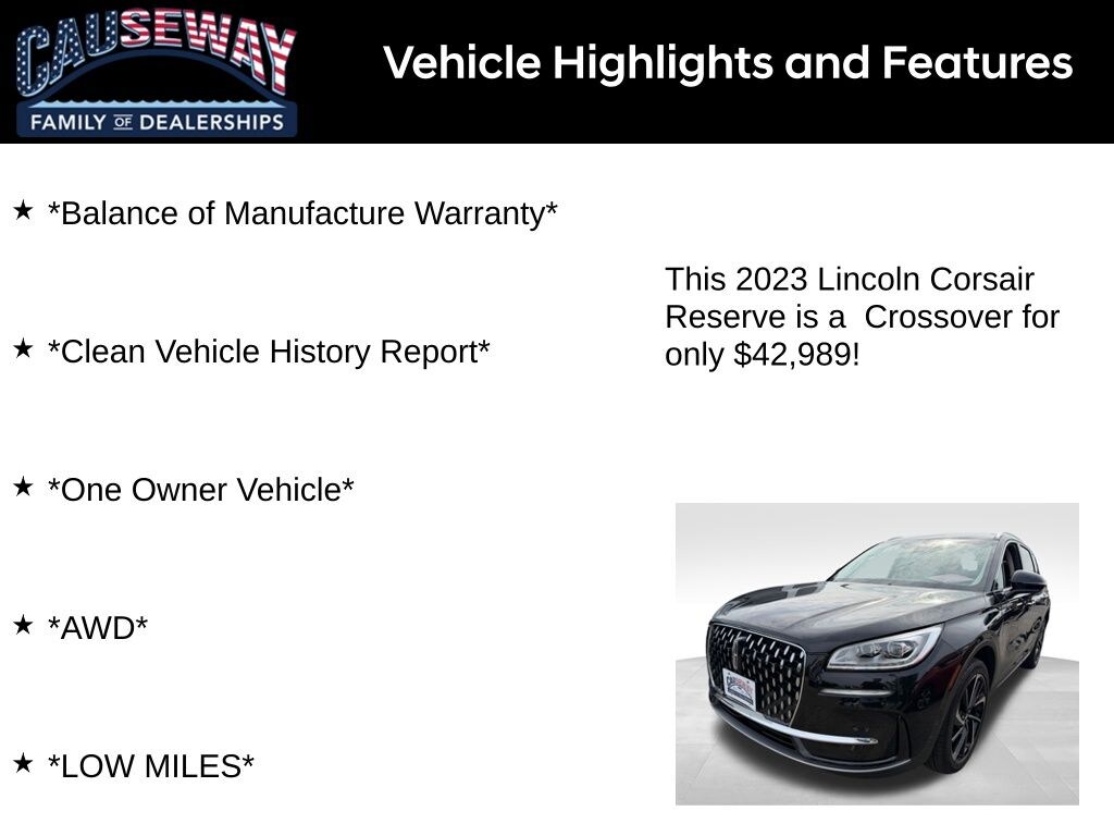Used 2023 Lincoln Corsair Reserve SUV