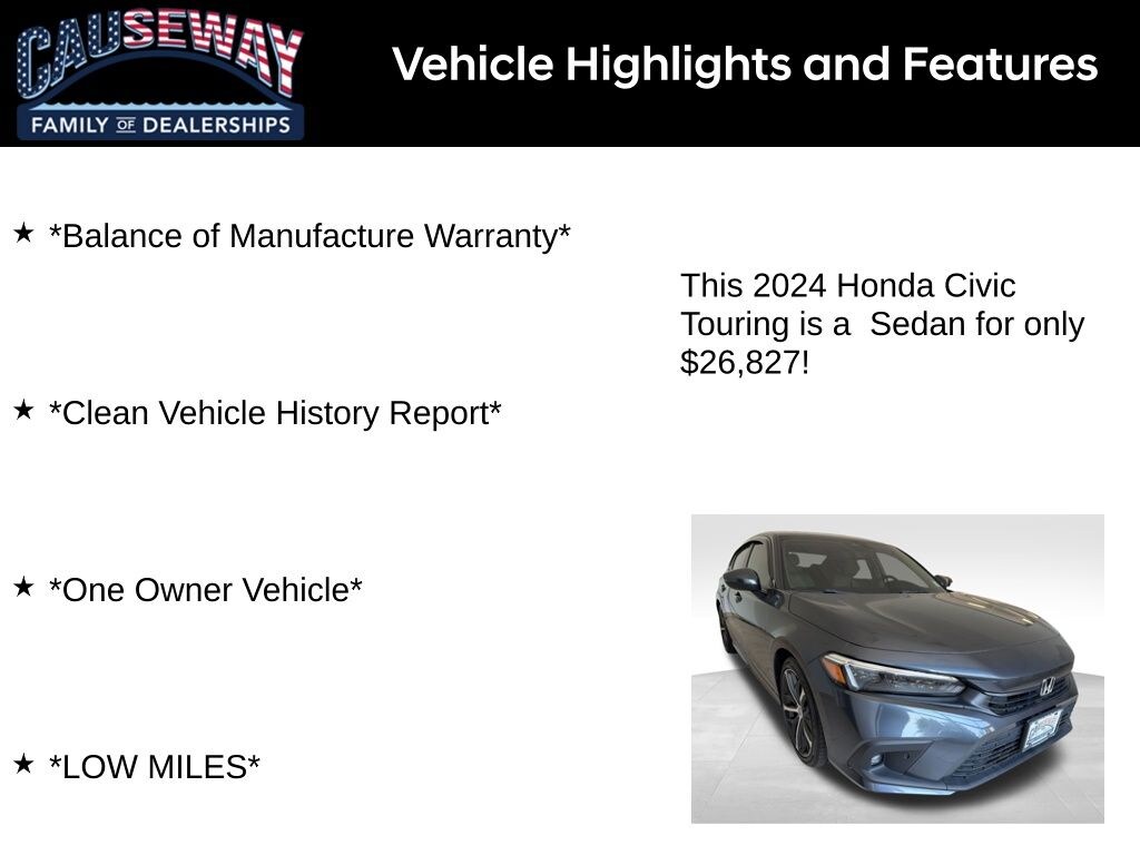 Used 2024 Honda Civic Touring Sedan