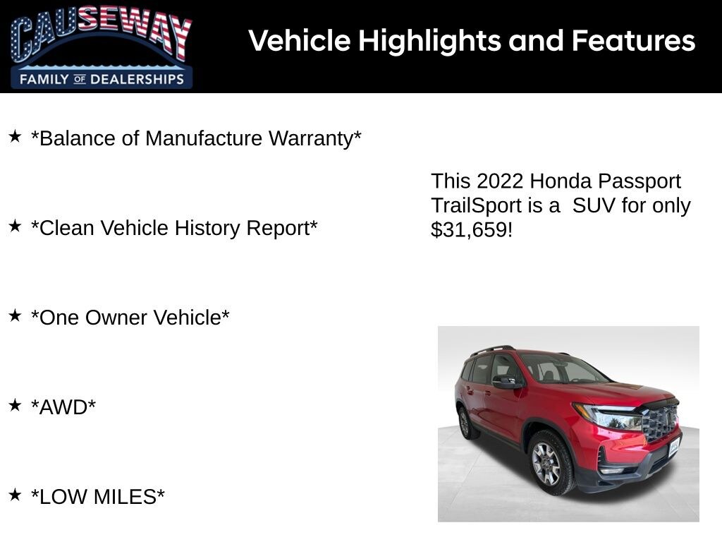 Used 2022 Honda Passport TrailSport SUV