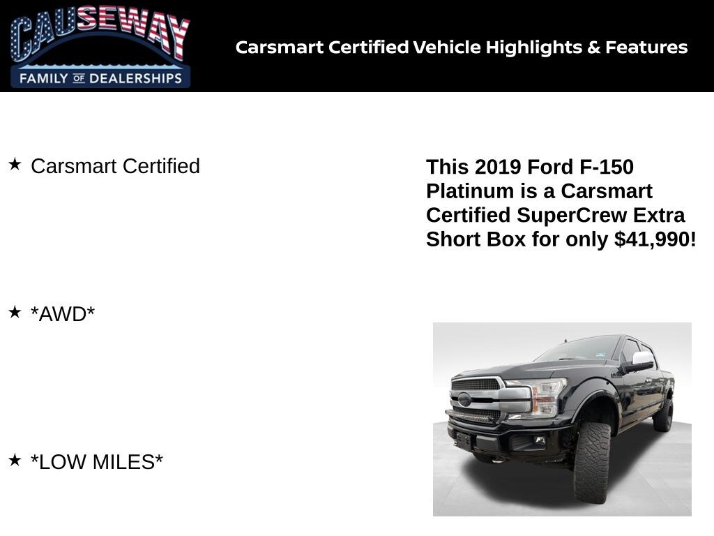 Certified 2019 Ford F-150 Platinum Truck