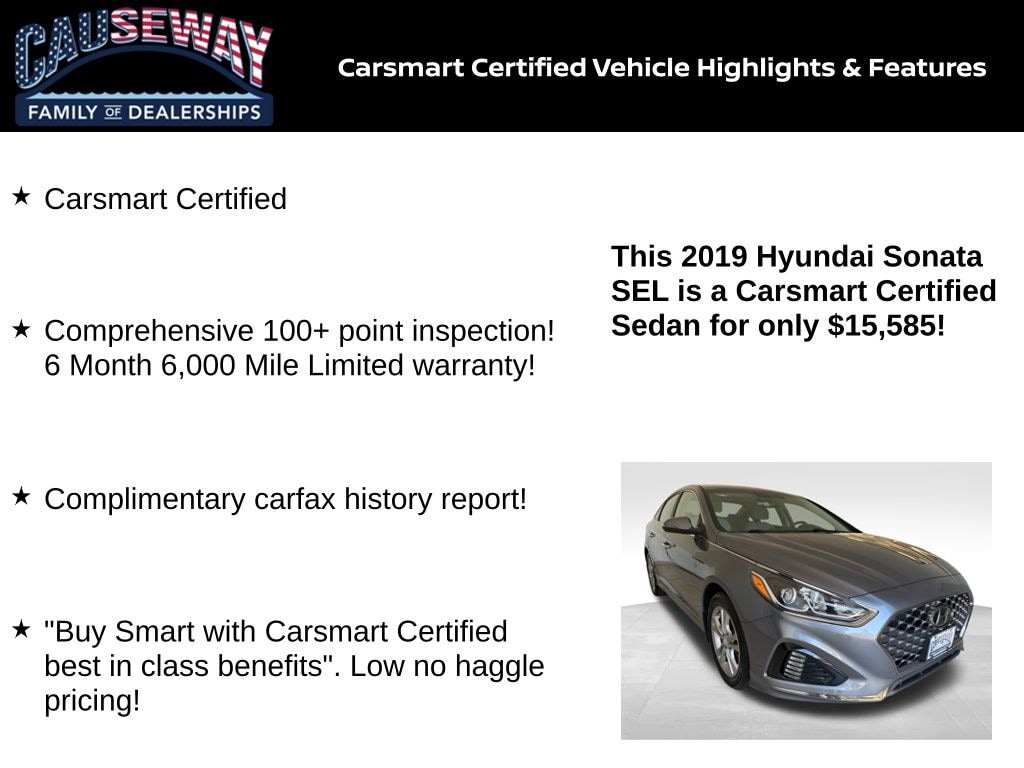 Certified 2019 Hyundai Sonata SEL Sedan