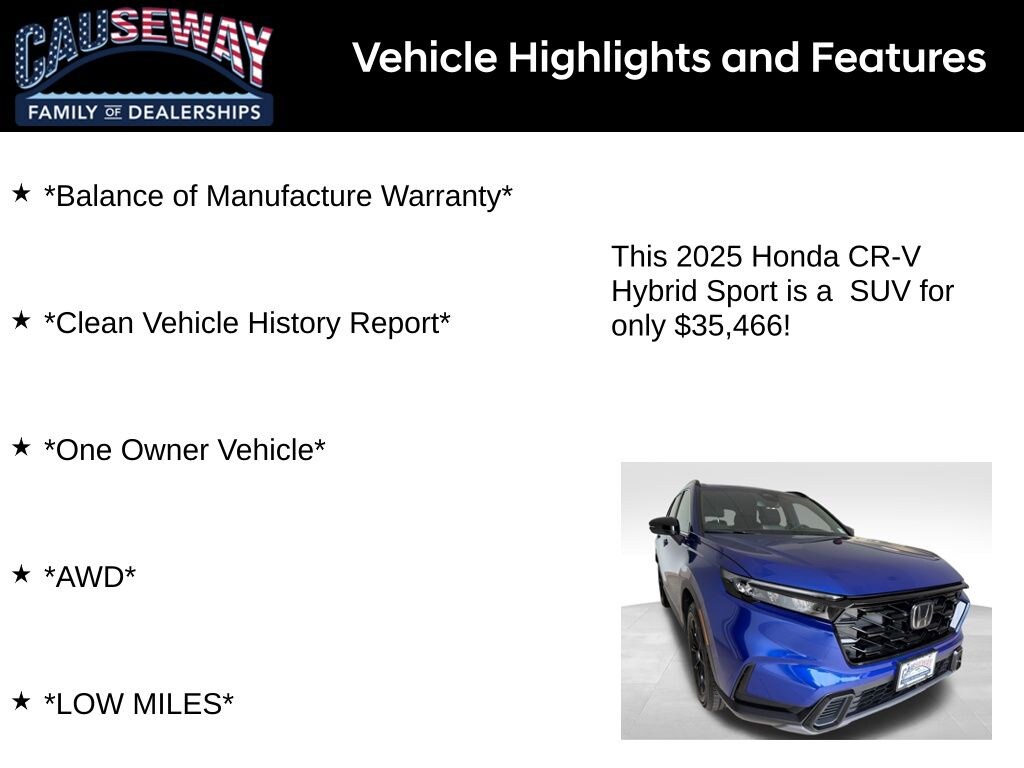 Used 2025 Honda CR-V Hybrid Sport SUV