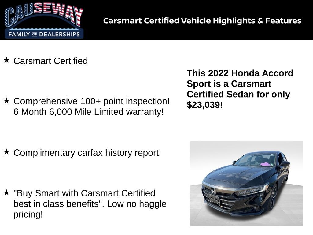 Certified 2022 Honda Accord Sport Sedan