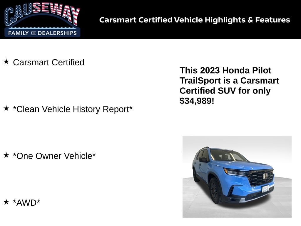 Certified 2023 Honda Pilot TrailSport SUV