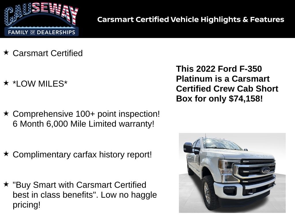 Certified 2022 Ford F-350SD Platinum Truck