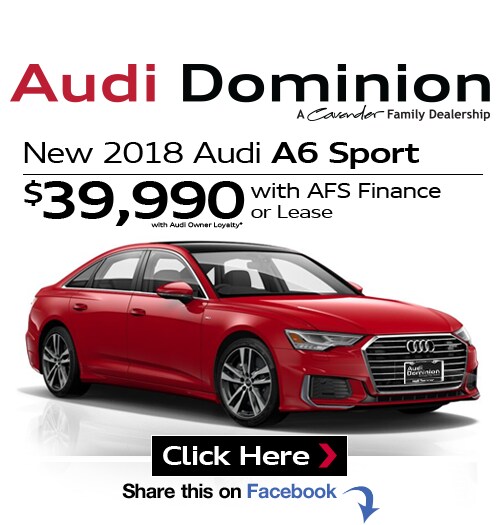 New 2018 Audi A6 at Audi Dominion