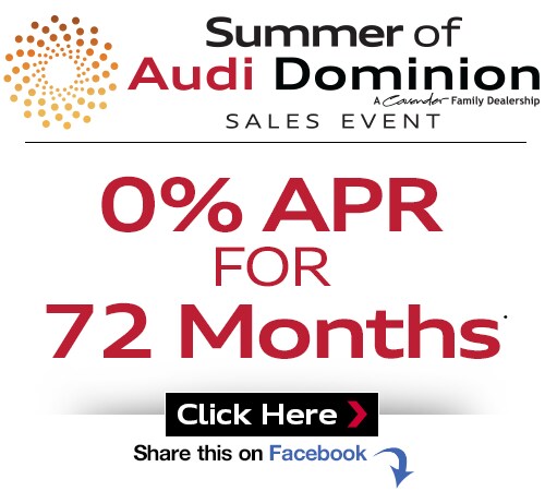 No Payments for 6 Months at Audi
Dominion
