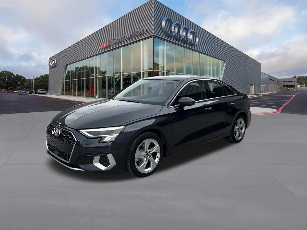 Manhattan Gray Metallic 2023 Audi A3 Sedan Front-Wheel Drive 7-Speed Automatic