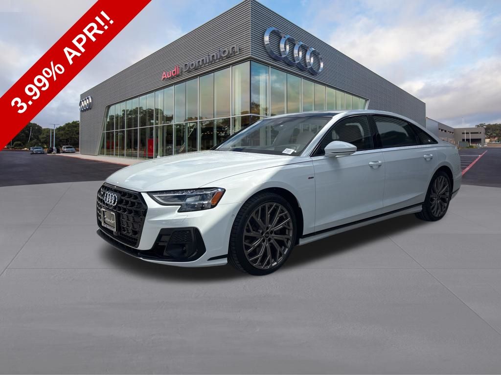 Glacier White Metallic 2026 Audi A8 Sedan All-Wheel Drive 8-Speed Automatic