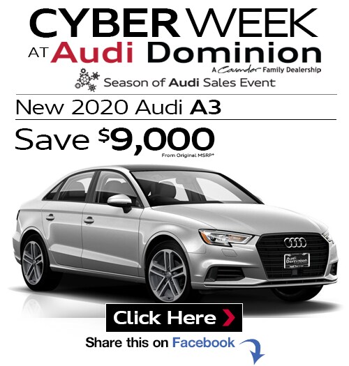 New 2020 Audi A3 at Audi Dominion