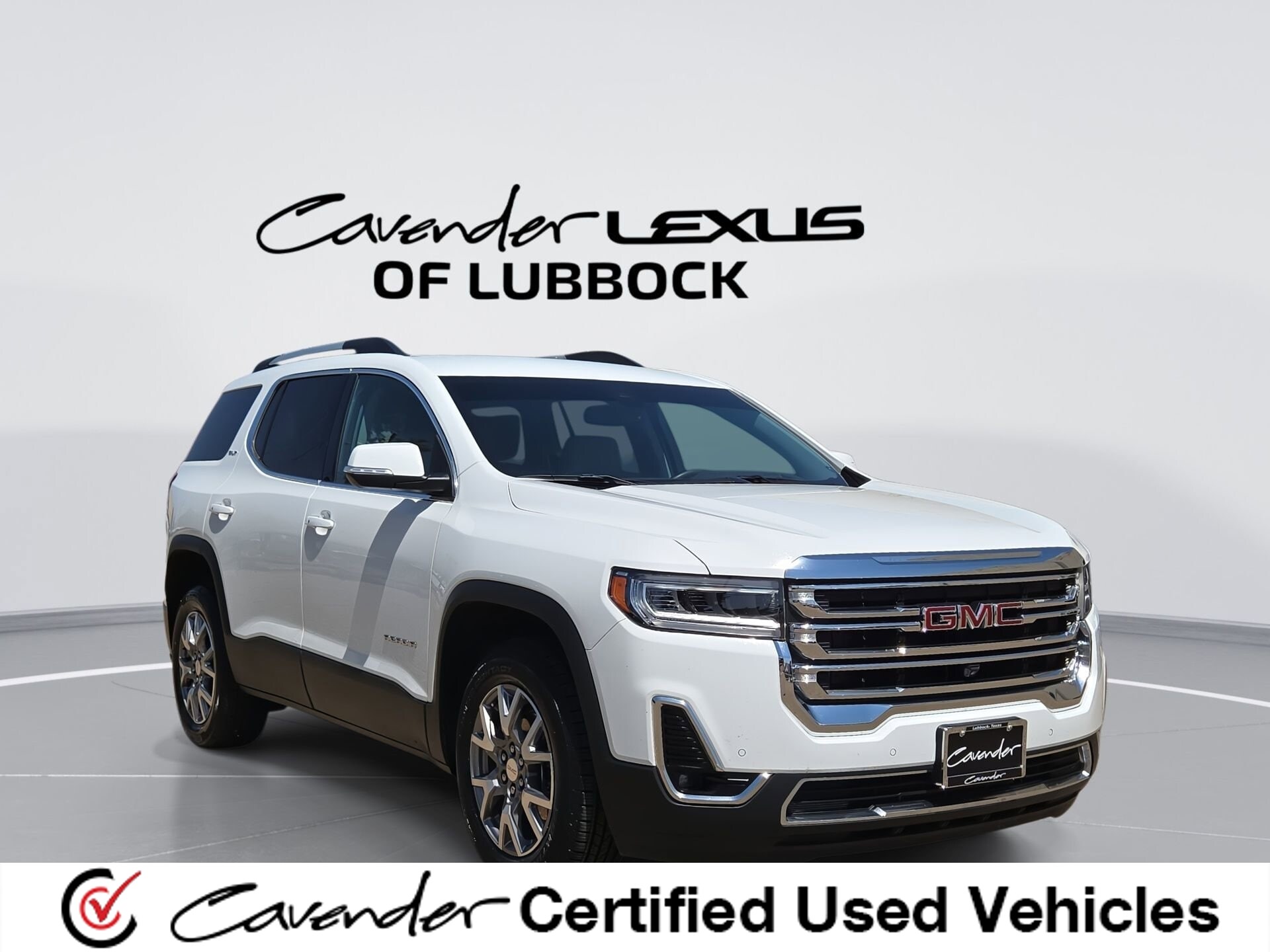 Summit White 2021 GMC Acadia SLT FWD SUV / Crossover Front-Wheel Drive 9-Speed Automatic