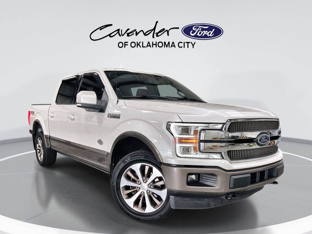 White Platinum Metallic Tri-Coat 2018 Ford F-150 Pickup Truck Four-Wheel Drive Automatic