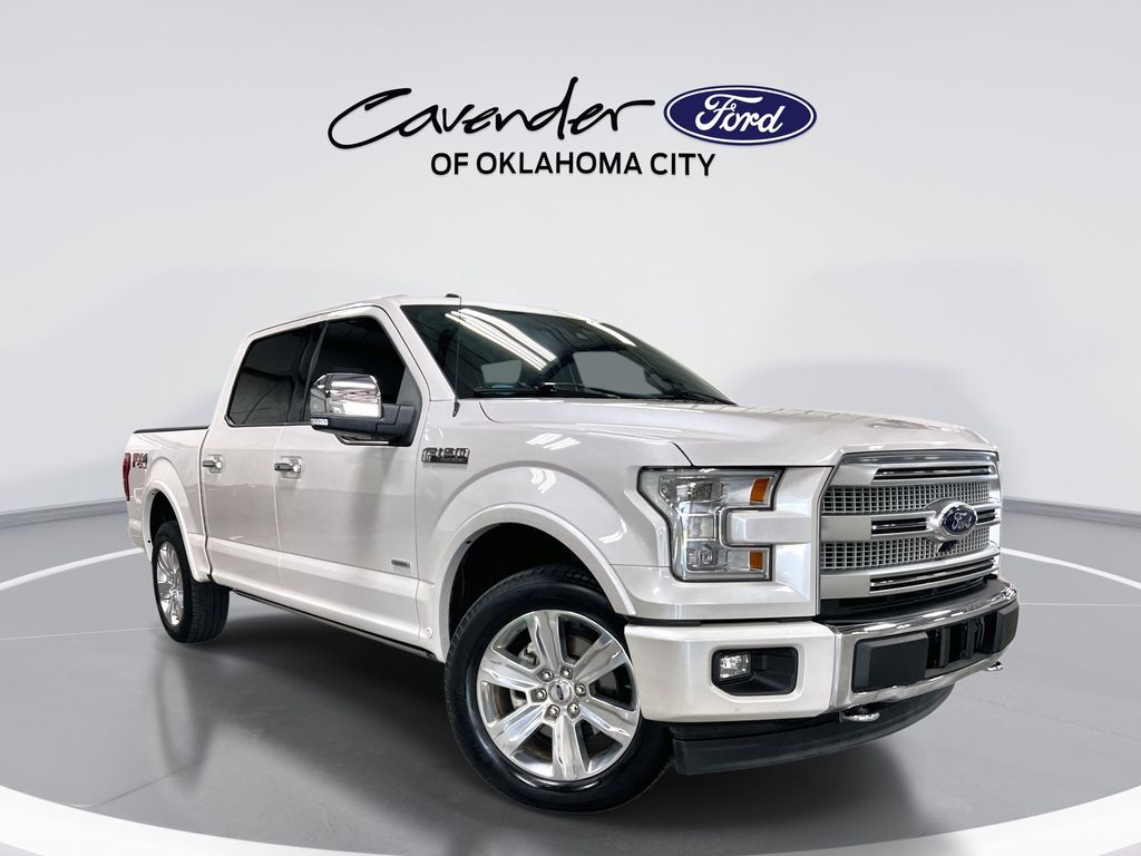 White Platinum Metallic Tri-Coat 2017 Ford F-150 Pickup Truck Four-Wheel Drive Automatic
