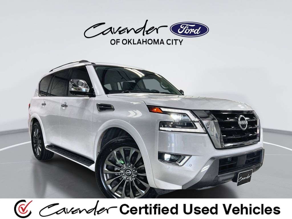 Aspen White Tricoat 2023 Nissan Armada Platinum RWD SUV / Crossover 4X2 7-Speed Automatic