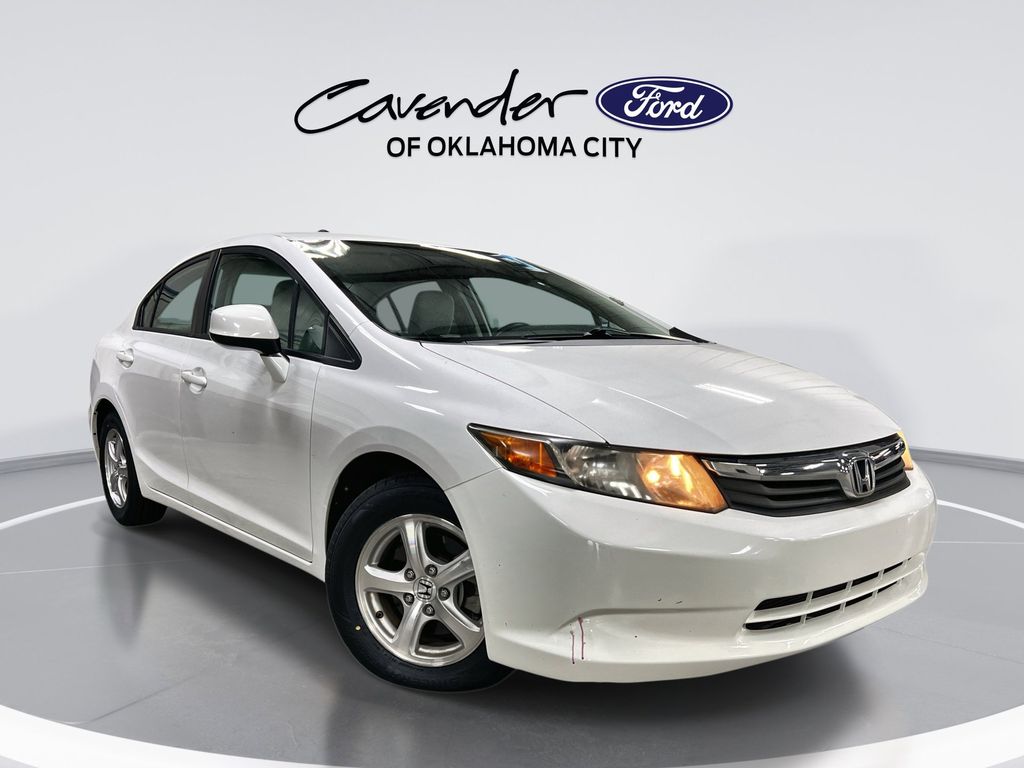 Taffeta White 2012 Honda Civic Natural Gas Sedan Front-Wheel Drive 5-Speed Automatic
